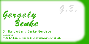 gergely benke business card